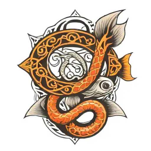 Infinity Symbol With Fish