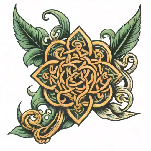Celtic Knot Line Tattoo Design