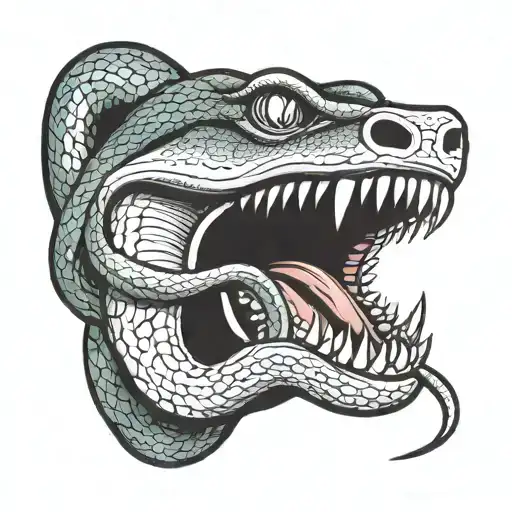 A Hand Geting Bite By A Snake