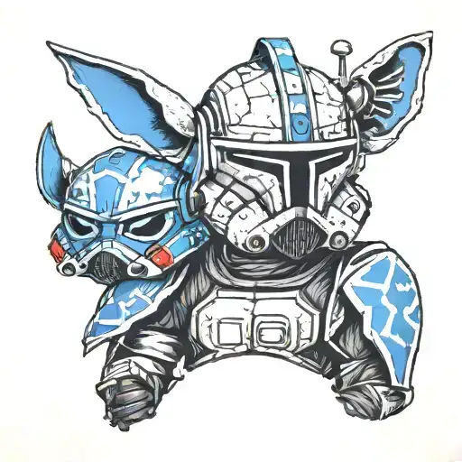 Stitch And Clone Trooper Helmet From Star