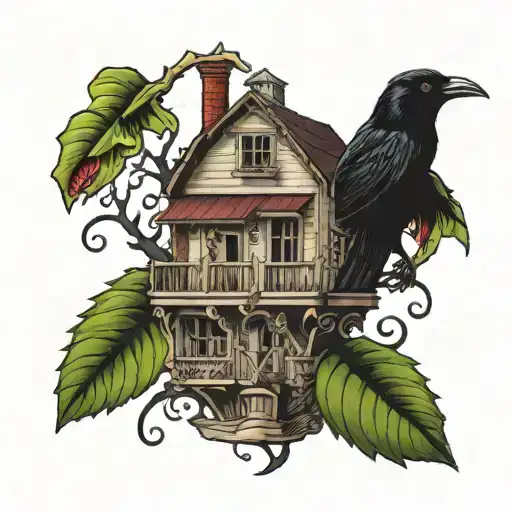 Raven Haunted House Venus Fly Trap