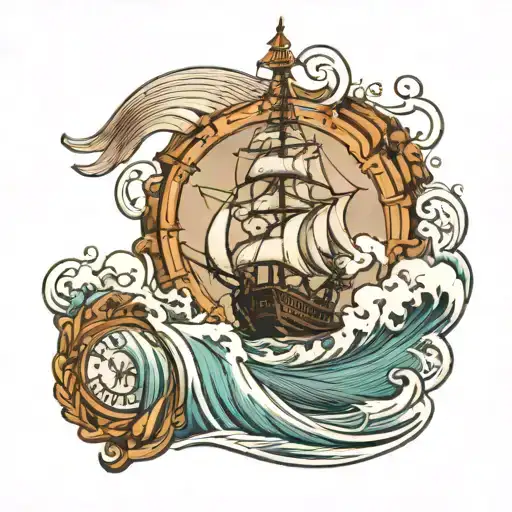 Sic Parvis Magna With Waves Crashing In The Background