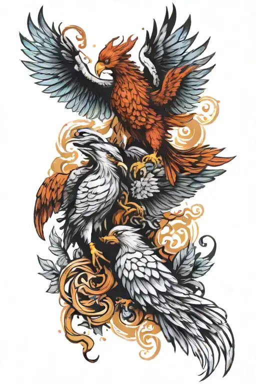 Gemini And Dying Phenix Fighting