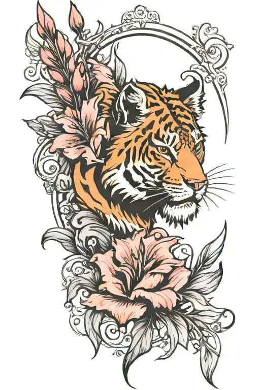 Leo And Gladiolus Flower