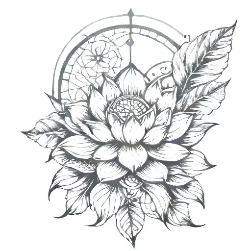 Lotus Flower And Dream Catcher Lining