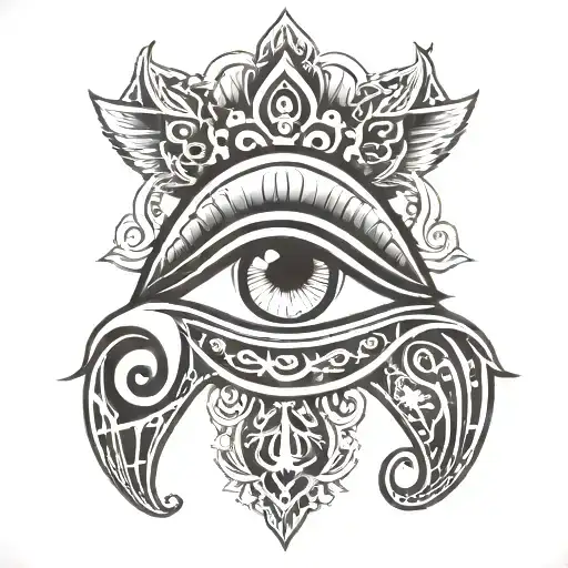 The Eye Of Horus In Black And White