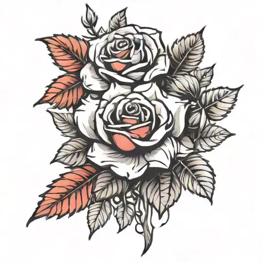 Rose And Redwood Trees Background Looking