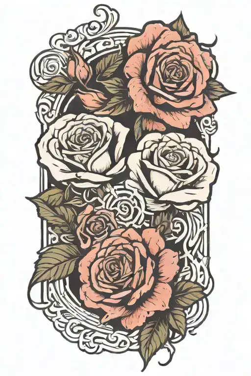 Gemini Zodiac Symbol With A Rose