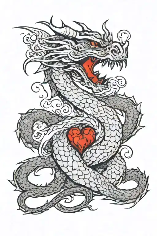 Dragon Wrapped Around Words Her Soul Is Fierce Her Heart Is Brave Her Mind Is Strong