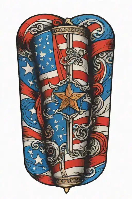 American Flag Wrapped Forearm