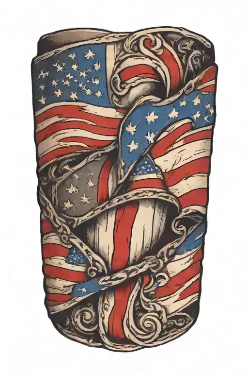 American Flag Wrapped Forearm Band