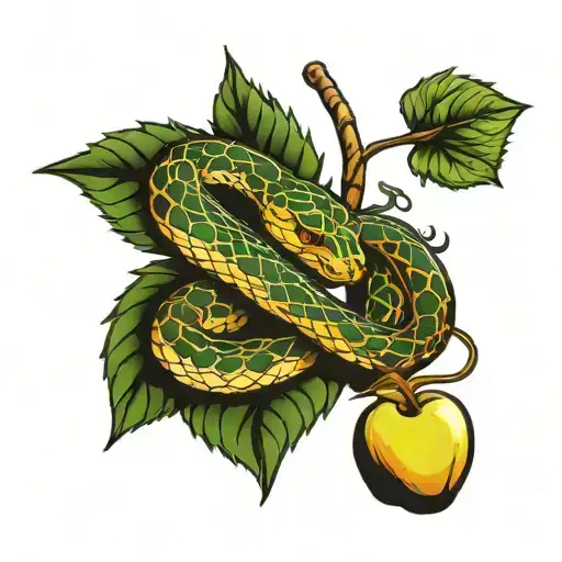 Snake And Apple