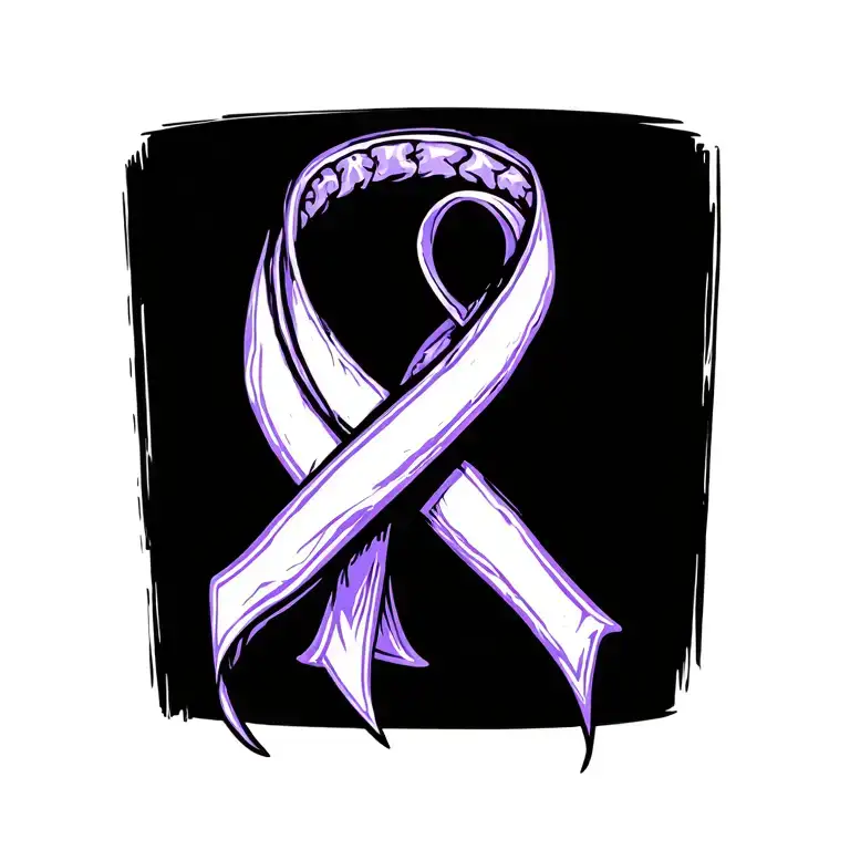 Colorectal Survivor Ribbon Wrapped