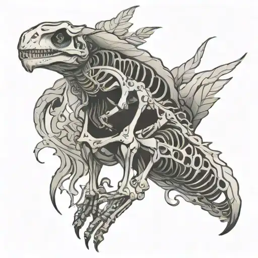 Velocirraptor Body Fossil Skeleton