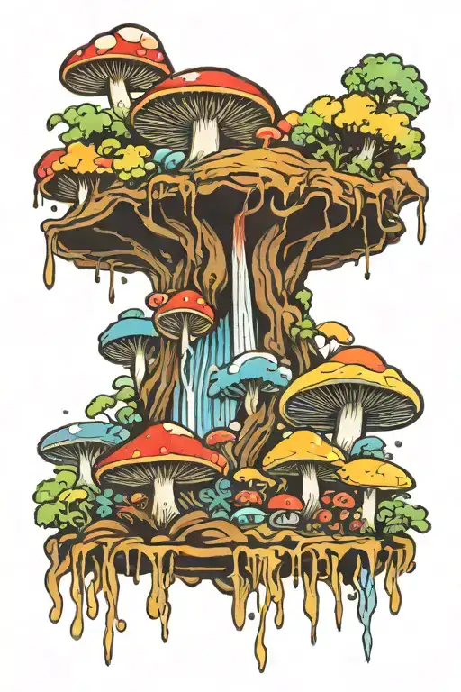 Rainbows Waterfalls Mushrooms Good Vs Evil Eyeballs
