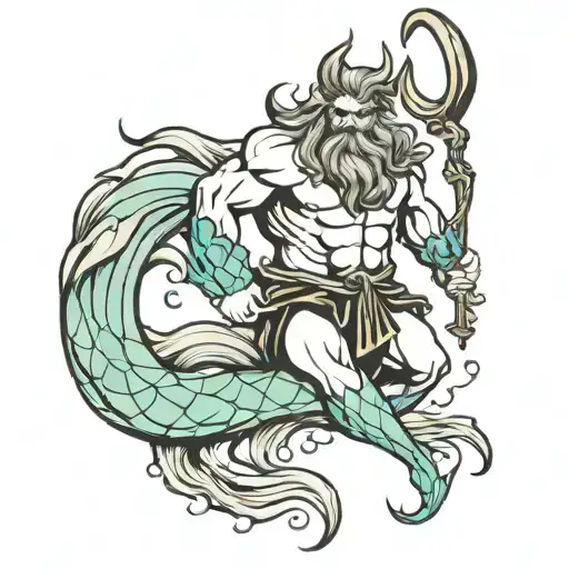 King Triton Poseidon Son