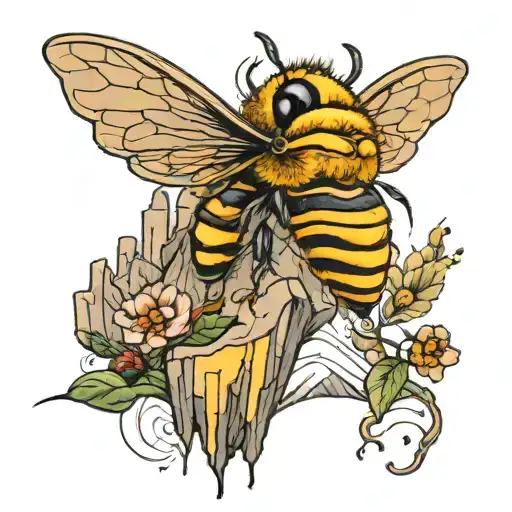 Honey Running Down Mountain Peak