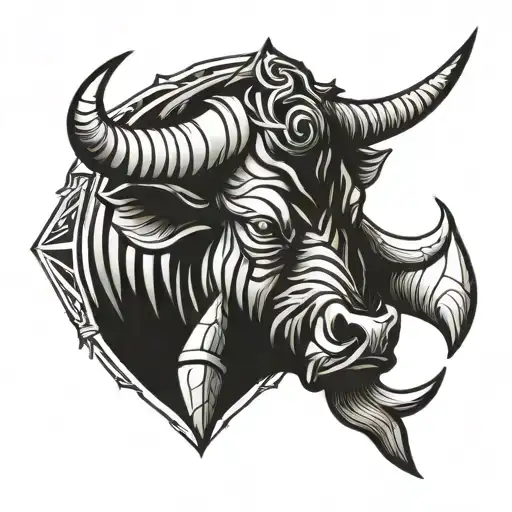 Geometrical Angry Bull Horns