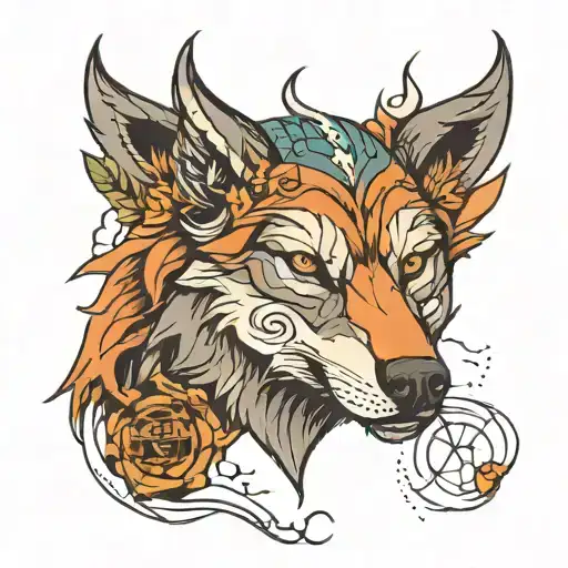 Wolf And Mountains Machine