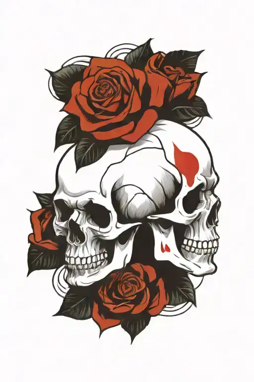 Skull End Roses