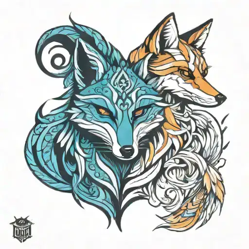 Tribal Fox And Artic Fox
