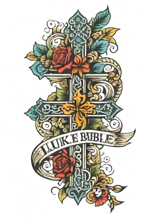 Luke Bible Verse With Cross