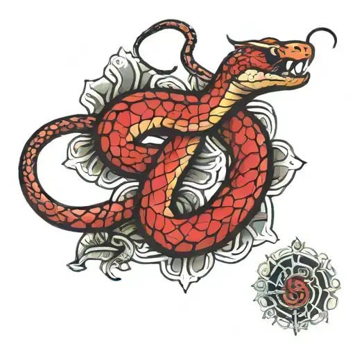 Red Oro Boros Snake Coiling