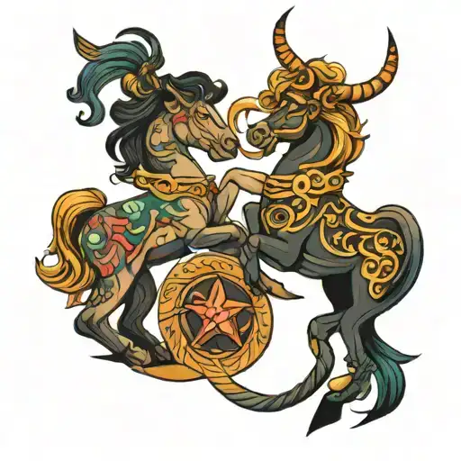 Female Leo And Male Sagittarius Intertwined