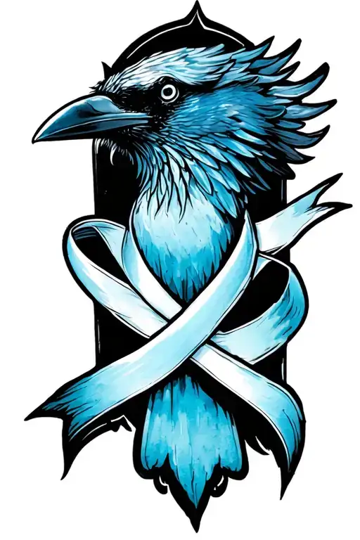 Raven Ribbon Cancer