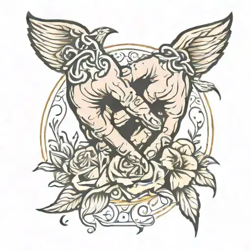 Memorial Loss Of Son Holding Hands