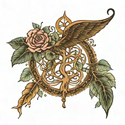 Unalome With Tree Of Life