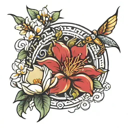 Jasmine Flower And Creset Moon