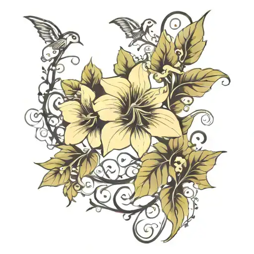 Fine Line Vine Wrap From Leg To Opposite Arm Sleeve