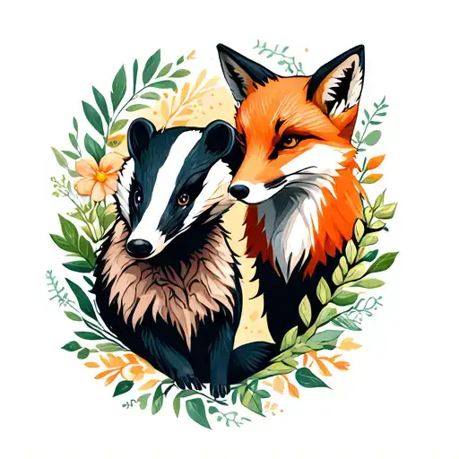 Her Fox His Badger