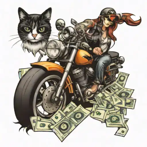 Harley Davidson Money And Cats