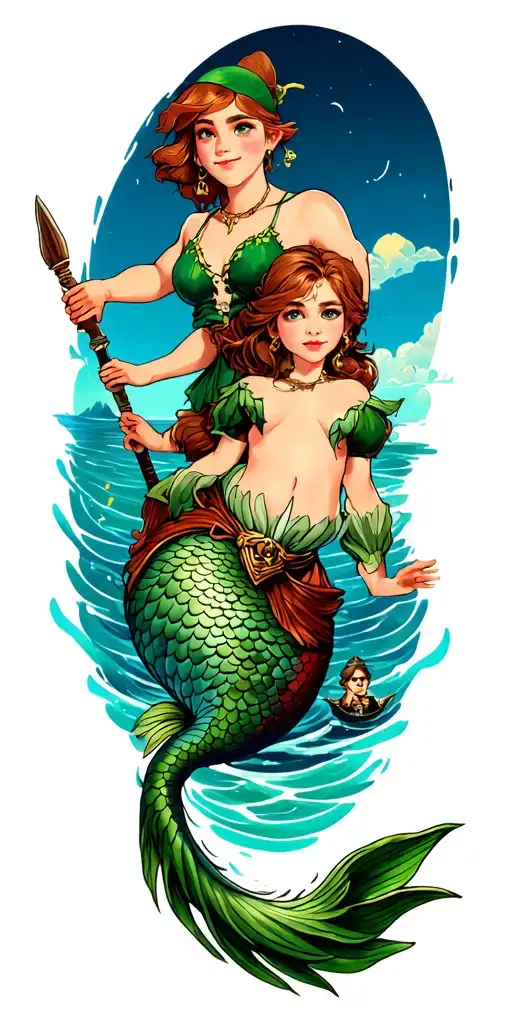 Peter Pan Never Land Lagoon With Pirates And Mermaids