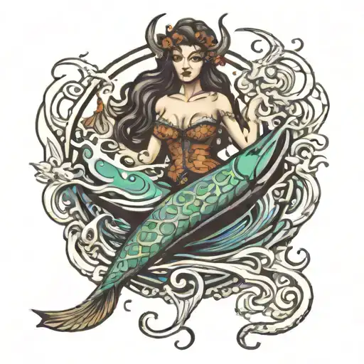 Siren In Water Cowboy