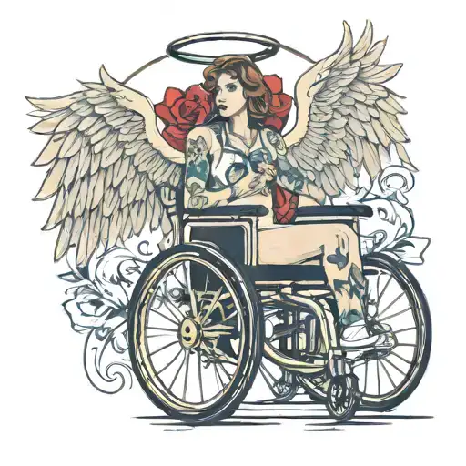 Angel Wheelchair Wi Hearts