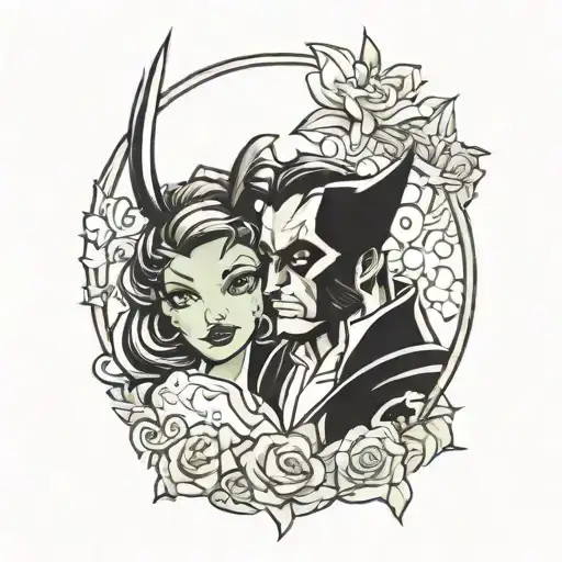 Wolverine And Evangeline From Princess And The Frog