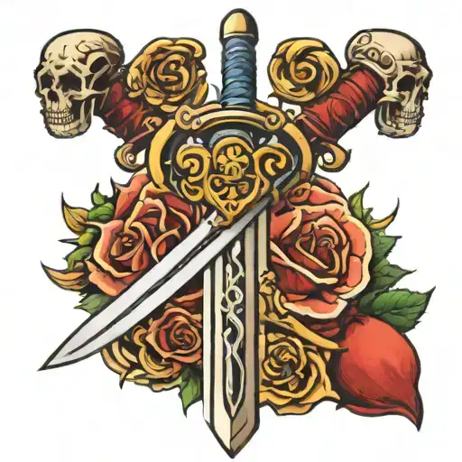 Sword Looks Like It's Going Through Skin