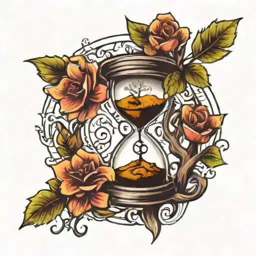 Hourglass With Tree Growing