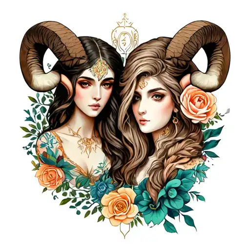 Aries And Virgo Zodiac Sign Intertwined