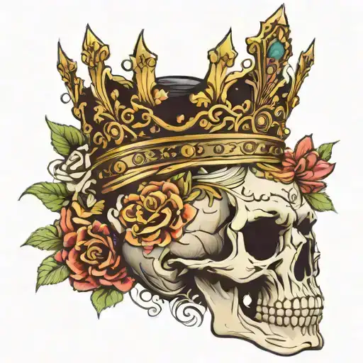 Skull Wearing A Crown