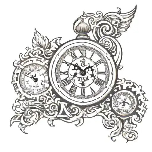 Clock That Spells Potiental Where The Arms Of Clock Would Be Going From 9-3