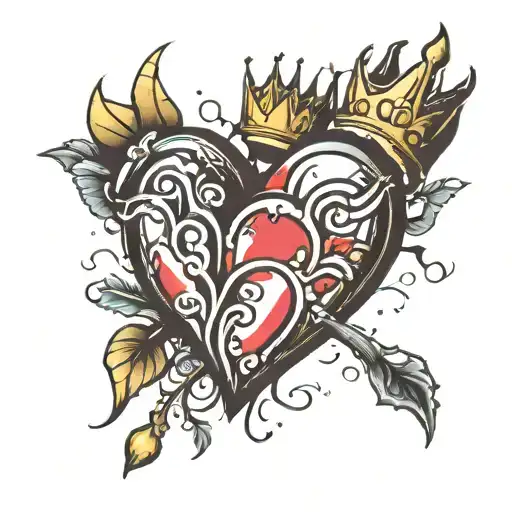 Broken Heart With Crown