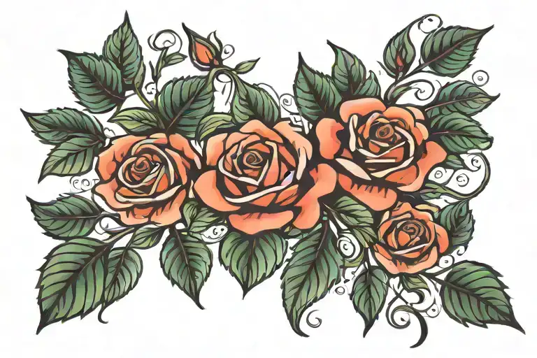 Rose Leaf Intertwined