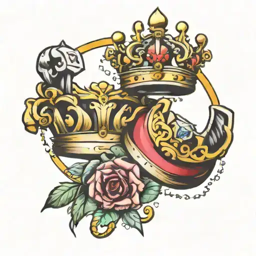 Crown And Happy Horse Shoe