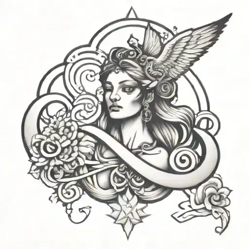 Infinity Symbol And Goddess