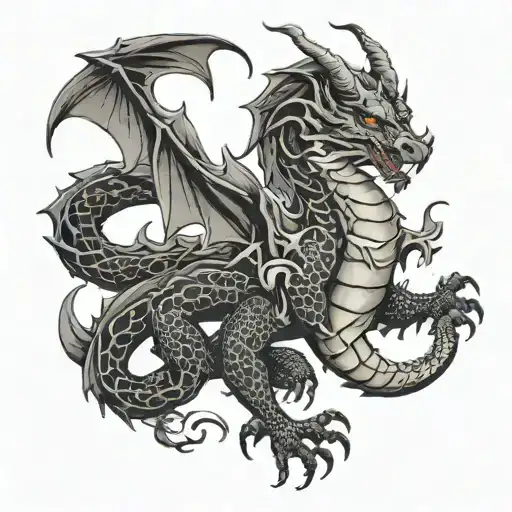 Dragon Wrapped With The Name James Paul Withington