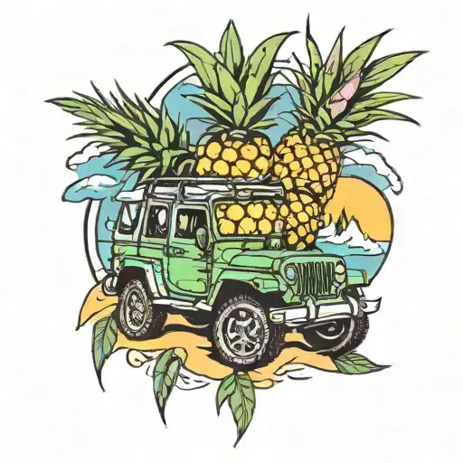 Jeep Beach Pineapples